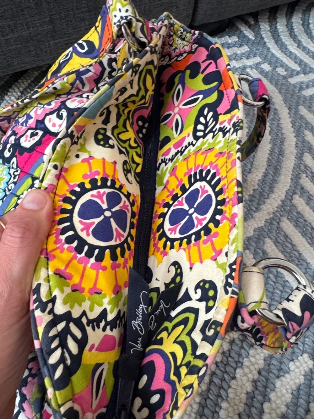 Vera Bradley Multicolor Quilted Floral Handbag Shoulder Bag